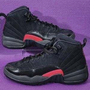 black and pink jordan retro 12